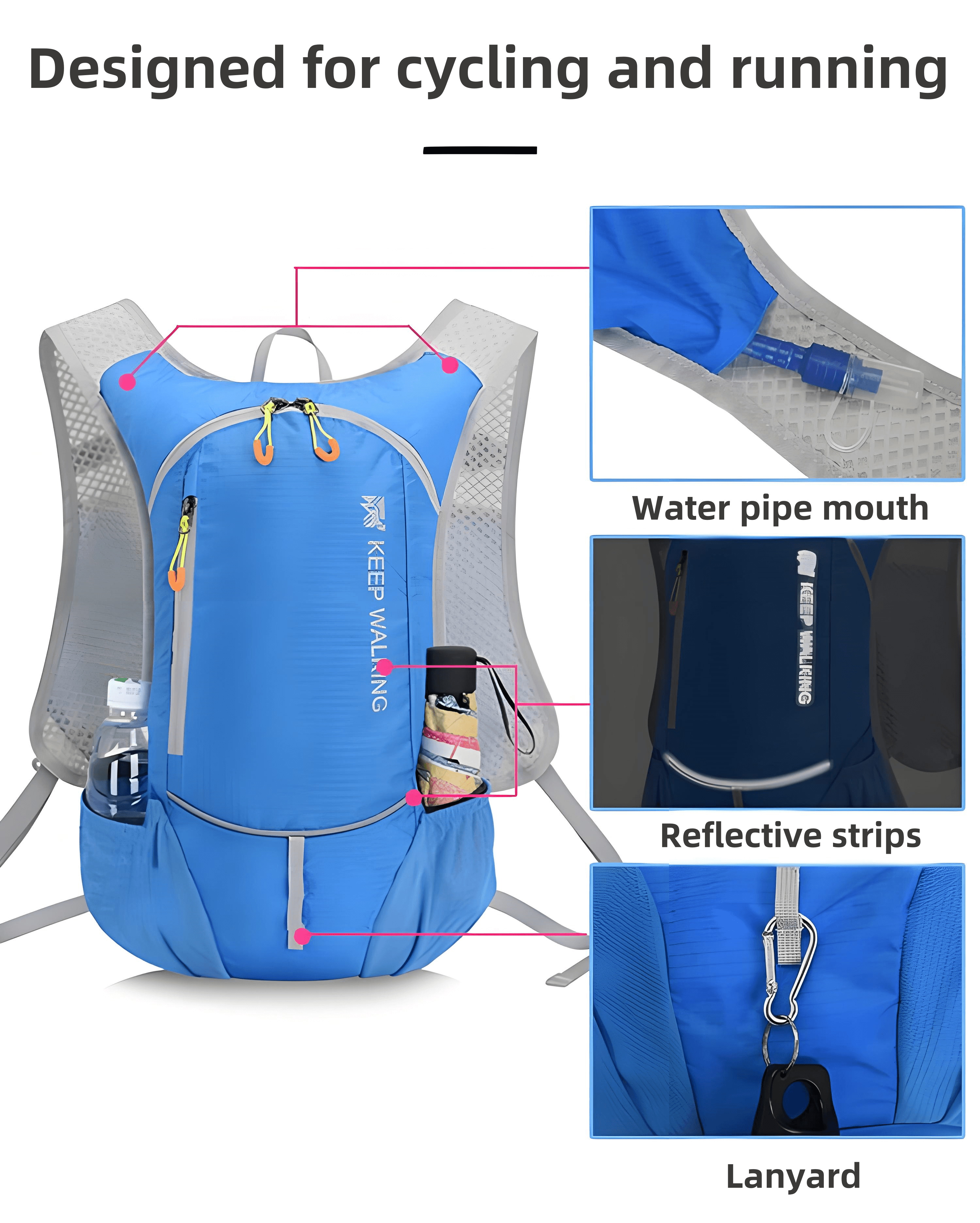 Marathon Cross Country Running Cycling Hiking Sports Water Bag Backpack