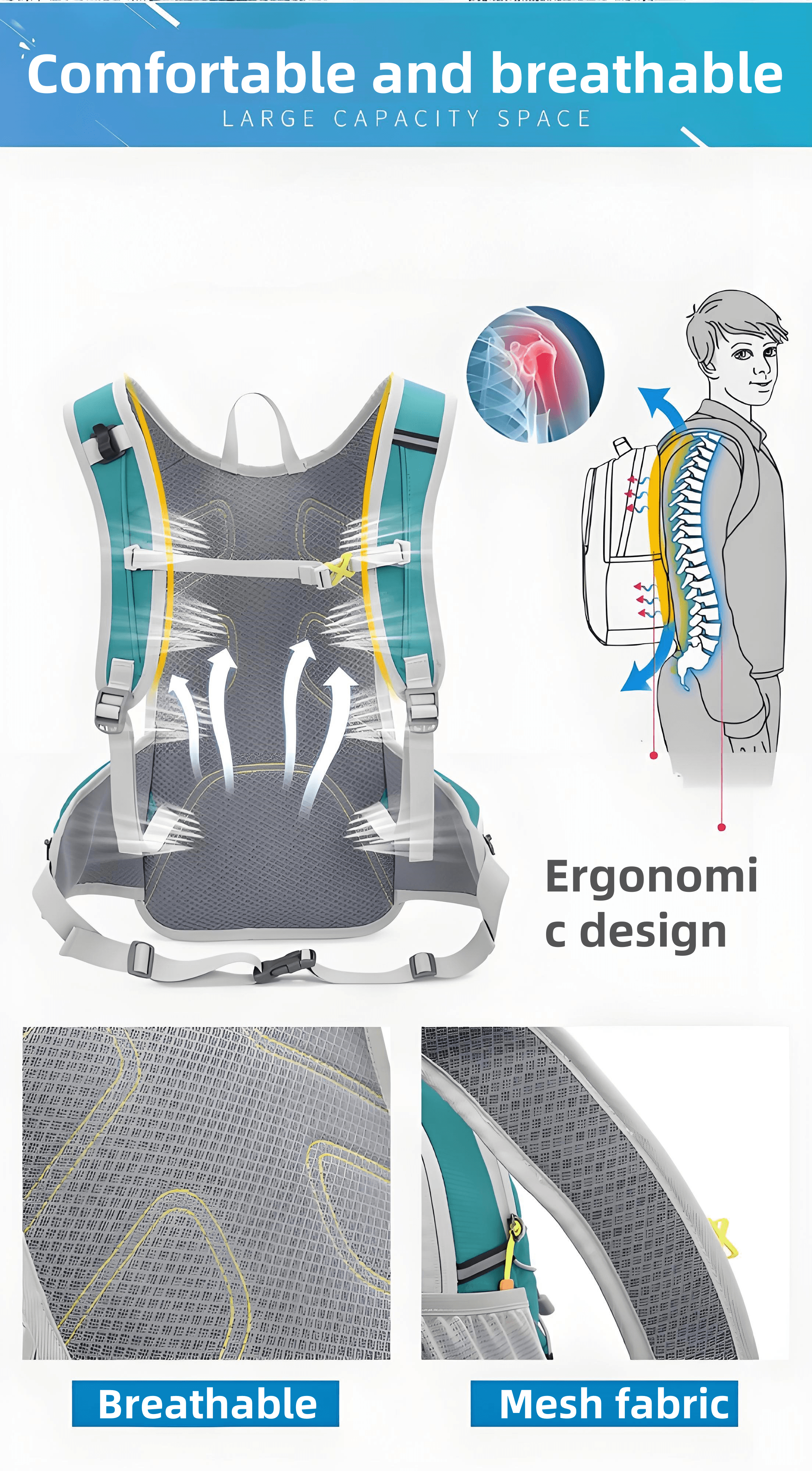 Outdoor mountaineering water bag backpack Running and cycling ultralight water bag backpack