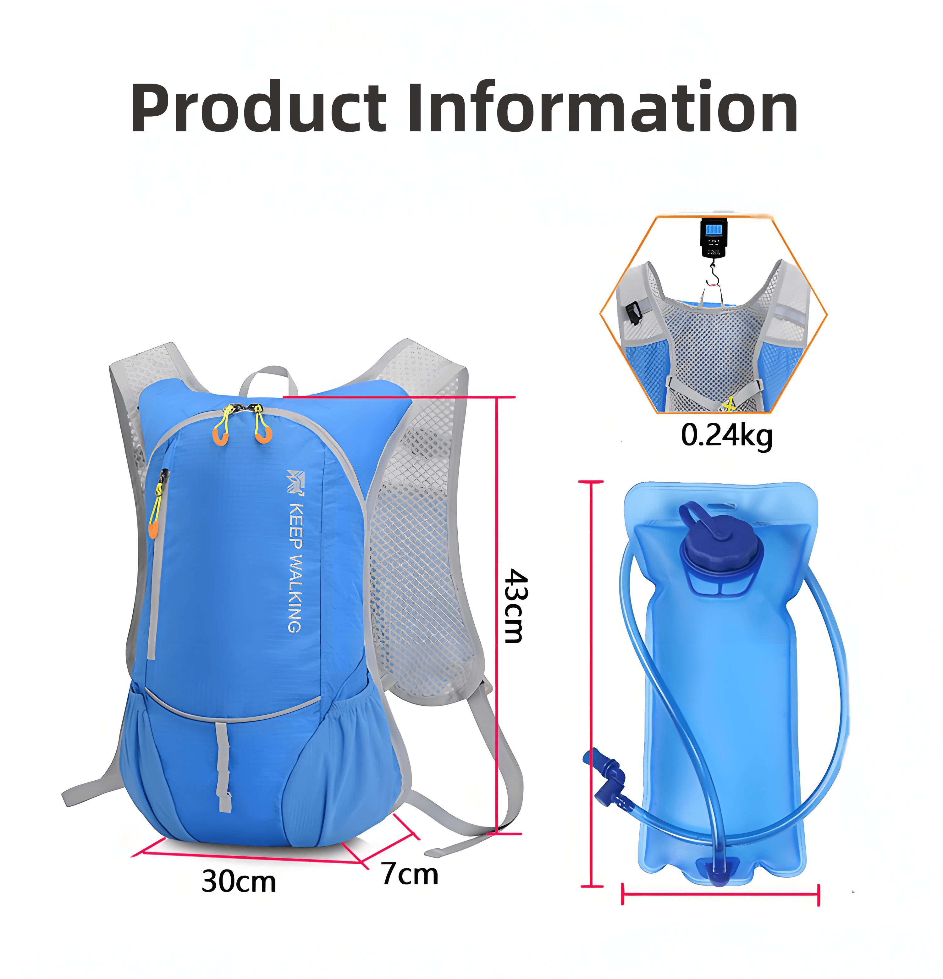 Marathon Cross Country Running Cycling Hiking Sports Water Bag Backpack