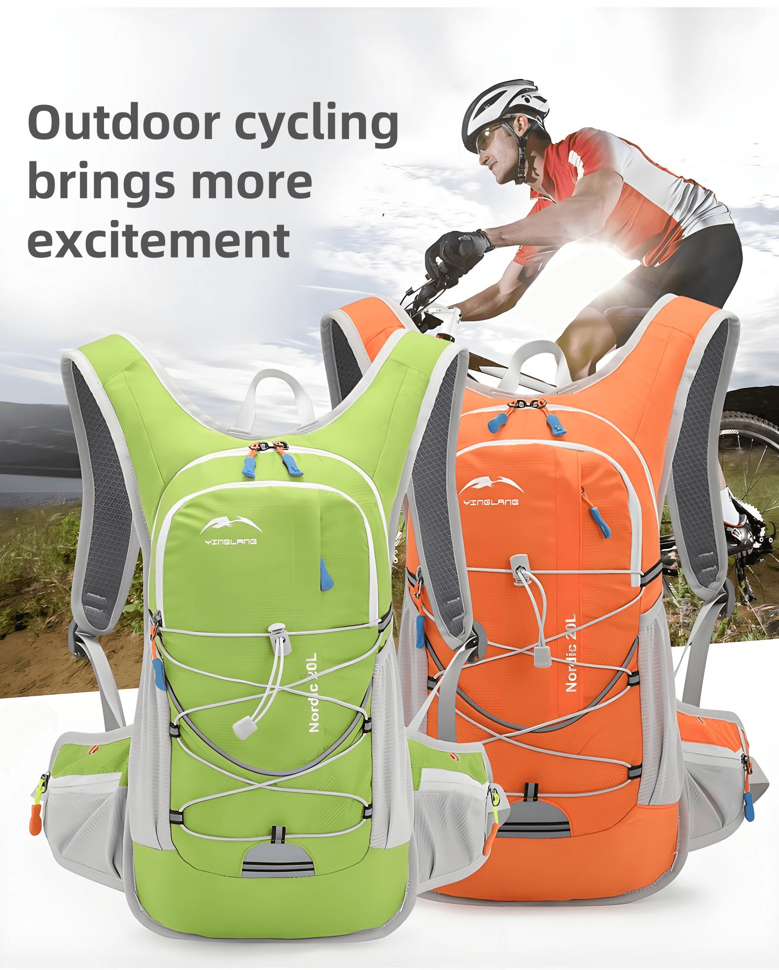 Outdoor mountaineering water bag backpack Running and cycling ultralight water bag backpack