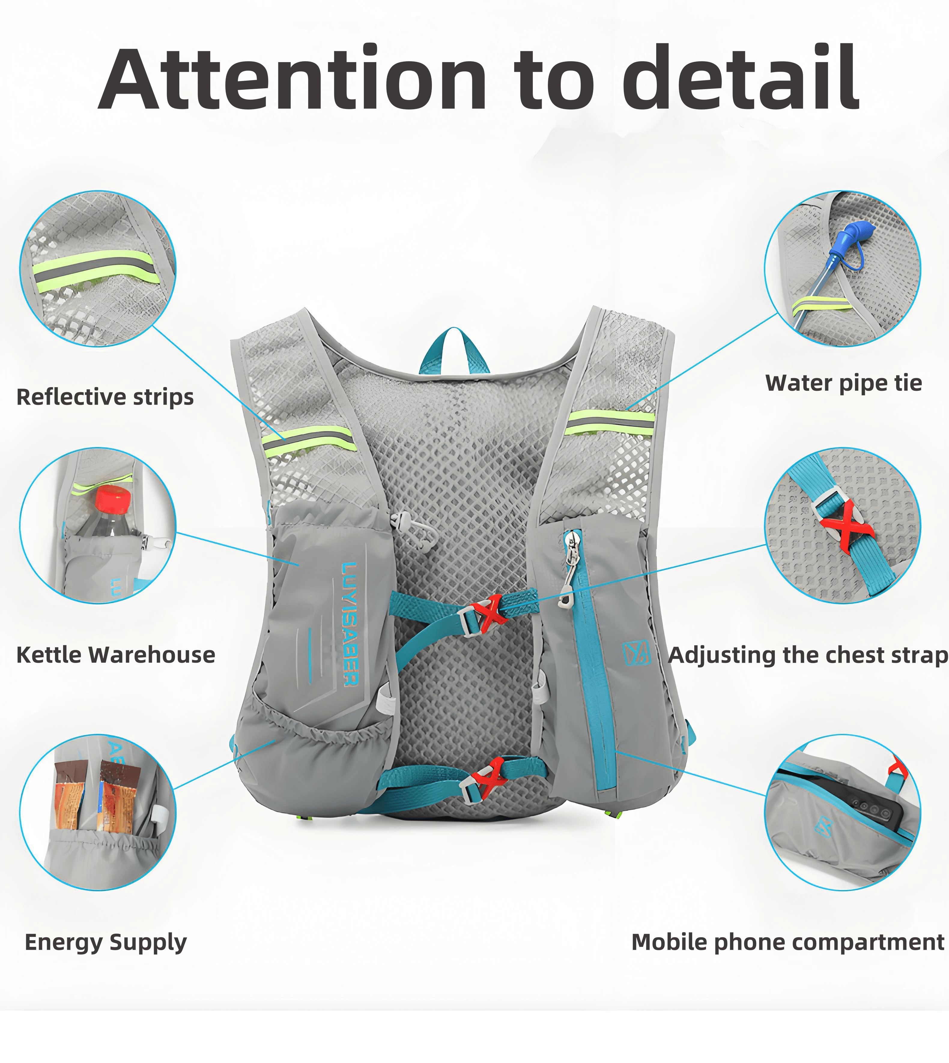 Cross-country running and cycling water bag backpack Marathon outdoor hiking and mountaineering water bag backpack